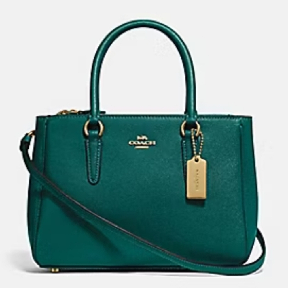 NWT COACH MINI SURREY CARRYALL F44962 VIRIDIAN